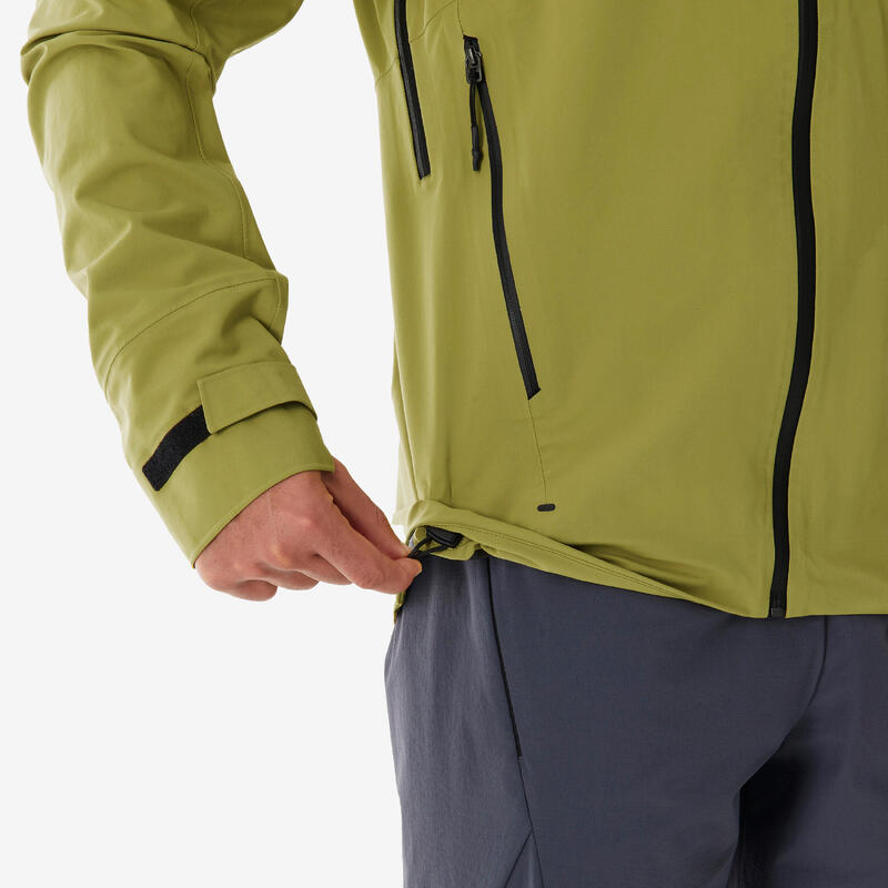 Veste de randonnée imperméable et légère homme, MH900 kaki