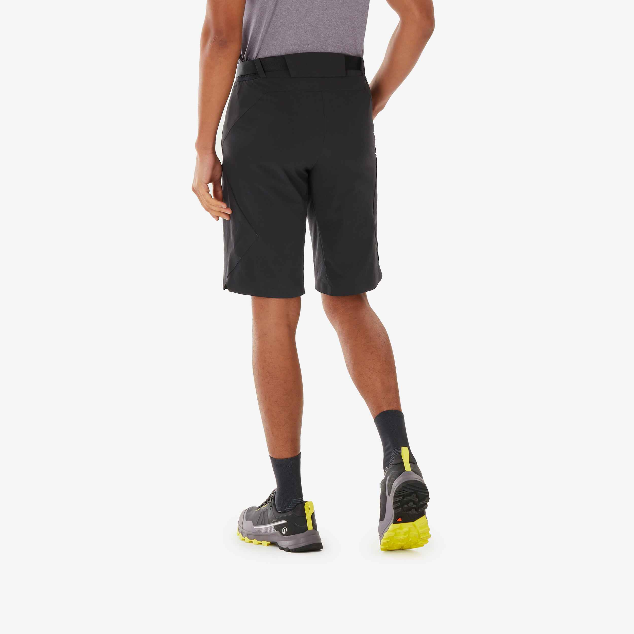 Men’s long hiking shorts MH500 - Black