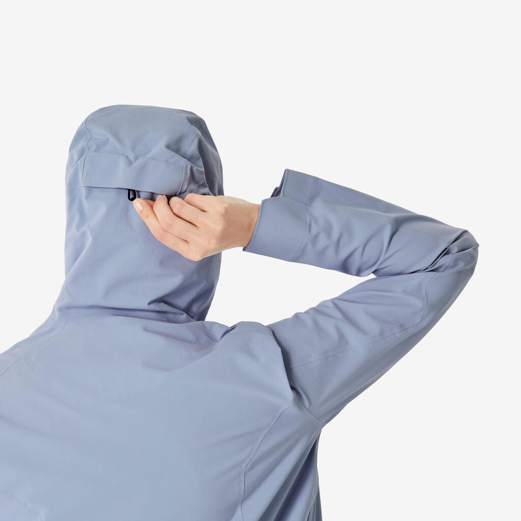 Veste imperméable de randonnée femme, MH900 violet