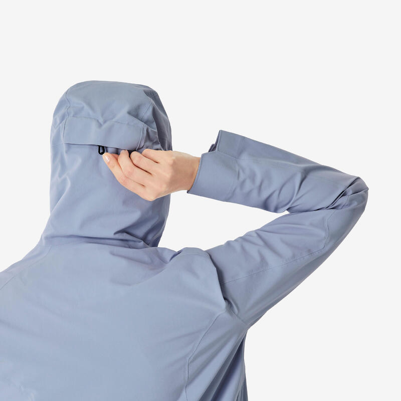 Veste de randonnée imperméable et légère femme, MH900 violet