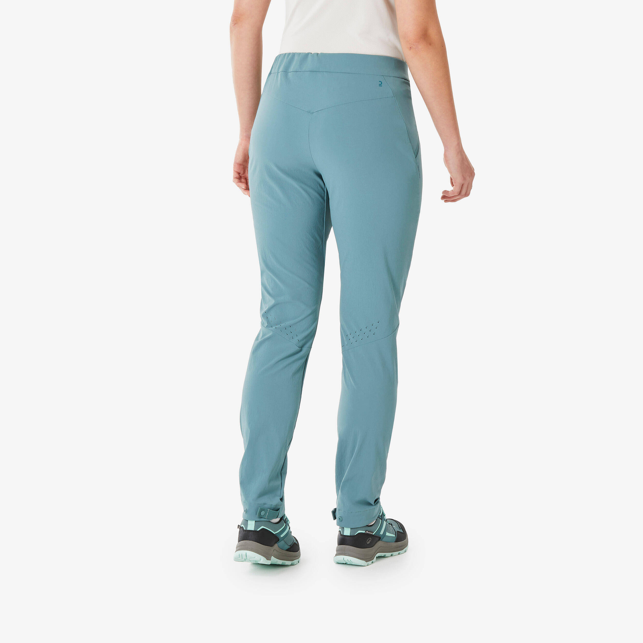 Women's MH500 hiking trousers-green -  3
