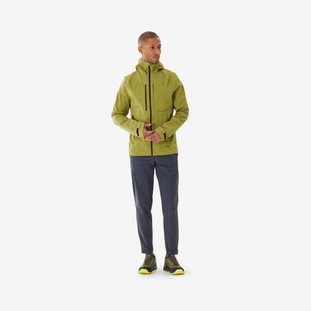 Veste de randonnée imperméable homme, MH900 kaki