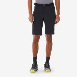 Pantalón corto de montaña y trekking transpirable Hombre Quechua MH500 negro