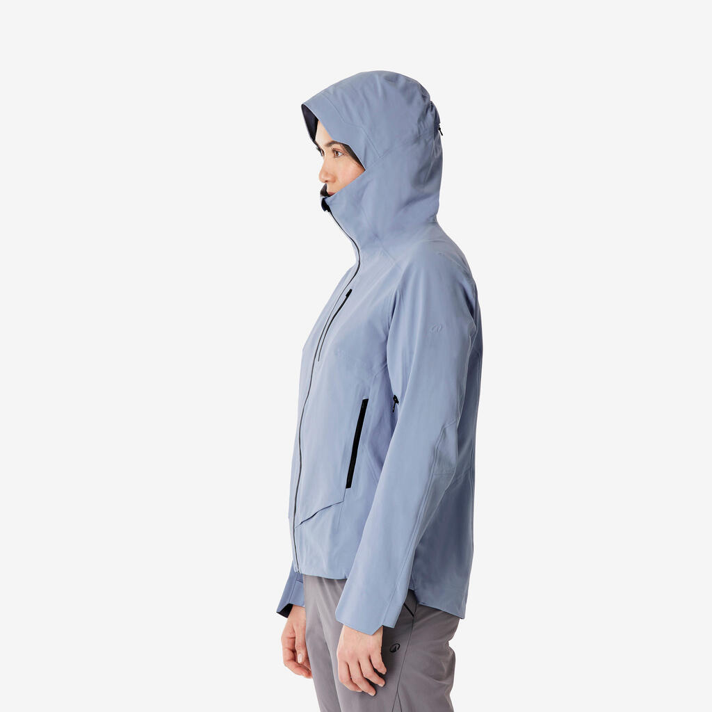 Veste imperméable de randonnée femme, MH900 violet