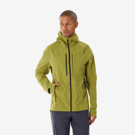Veste de randonnée imperméable homme, MH900 kaki