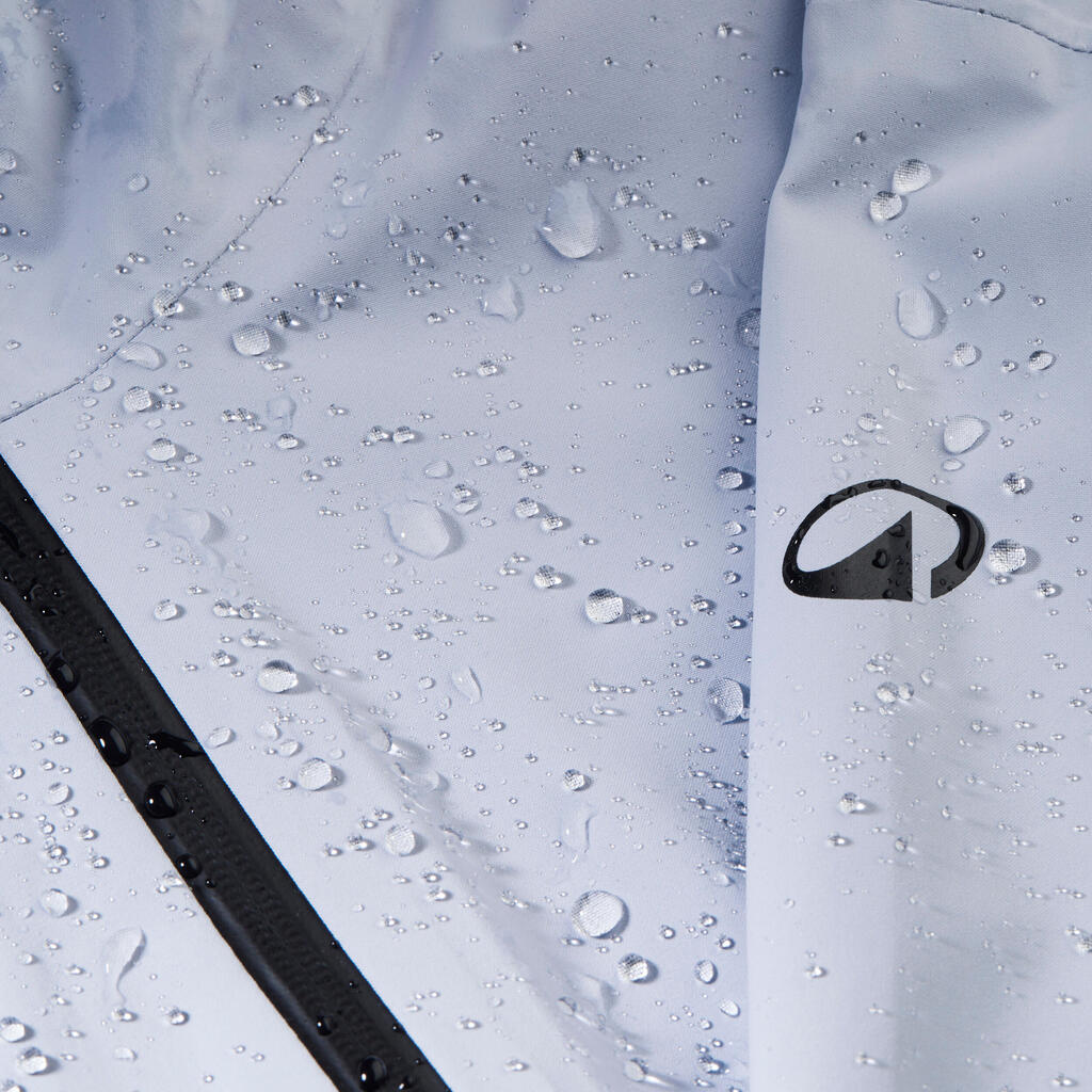 Chaqueta impermeable de senderismo Mujer Quechua MH100 gris