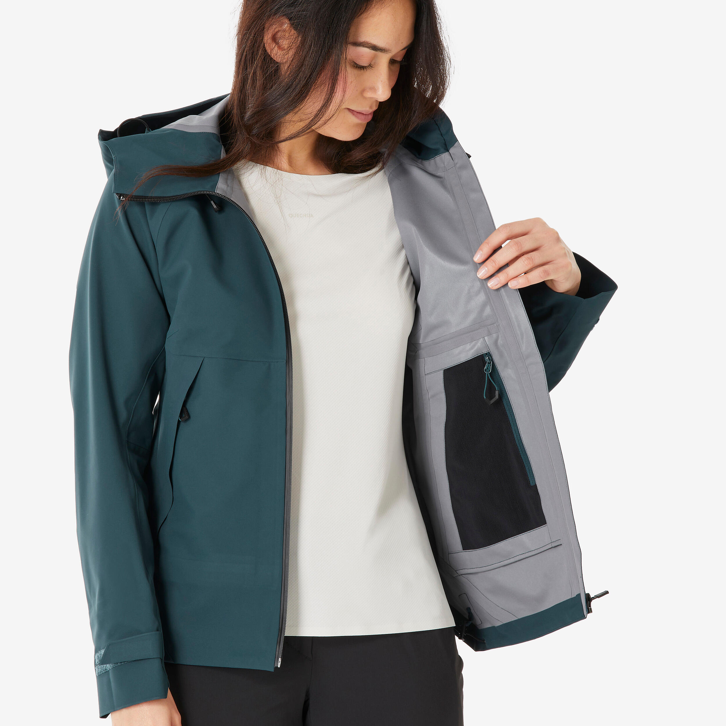 Women's Waterproof Hiking Jacket – MH 500 - QUECHUA