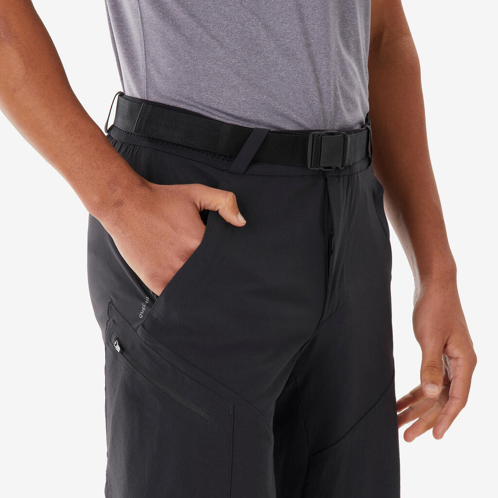 Men’s Long Hiking Shorts, MH500 - Black