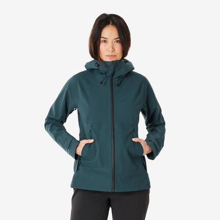 Chaqueta impermeable de montaña y trekking con capucha Mujer Quechua MH500