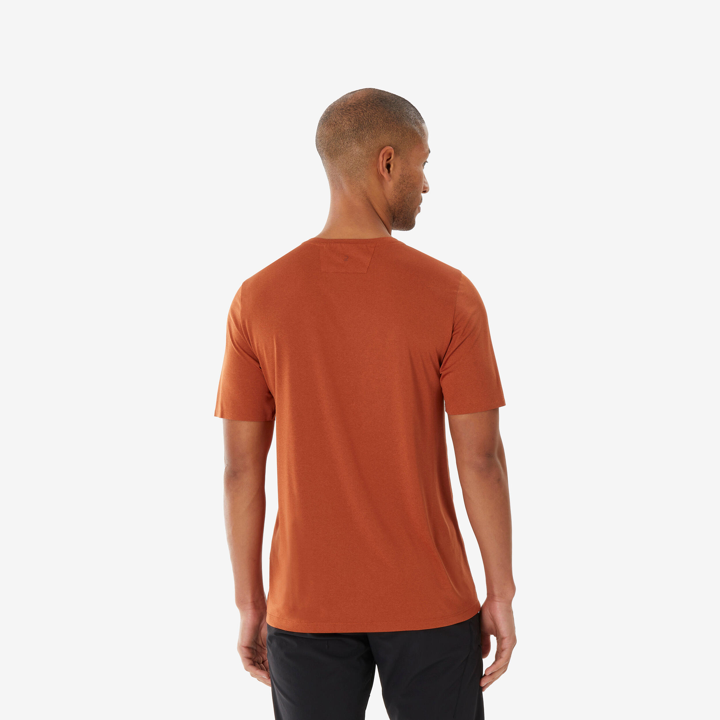 Men’s Short-Sleeved Hiking T-Shirt MH500 - Brown