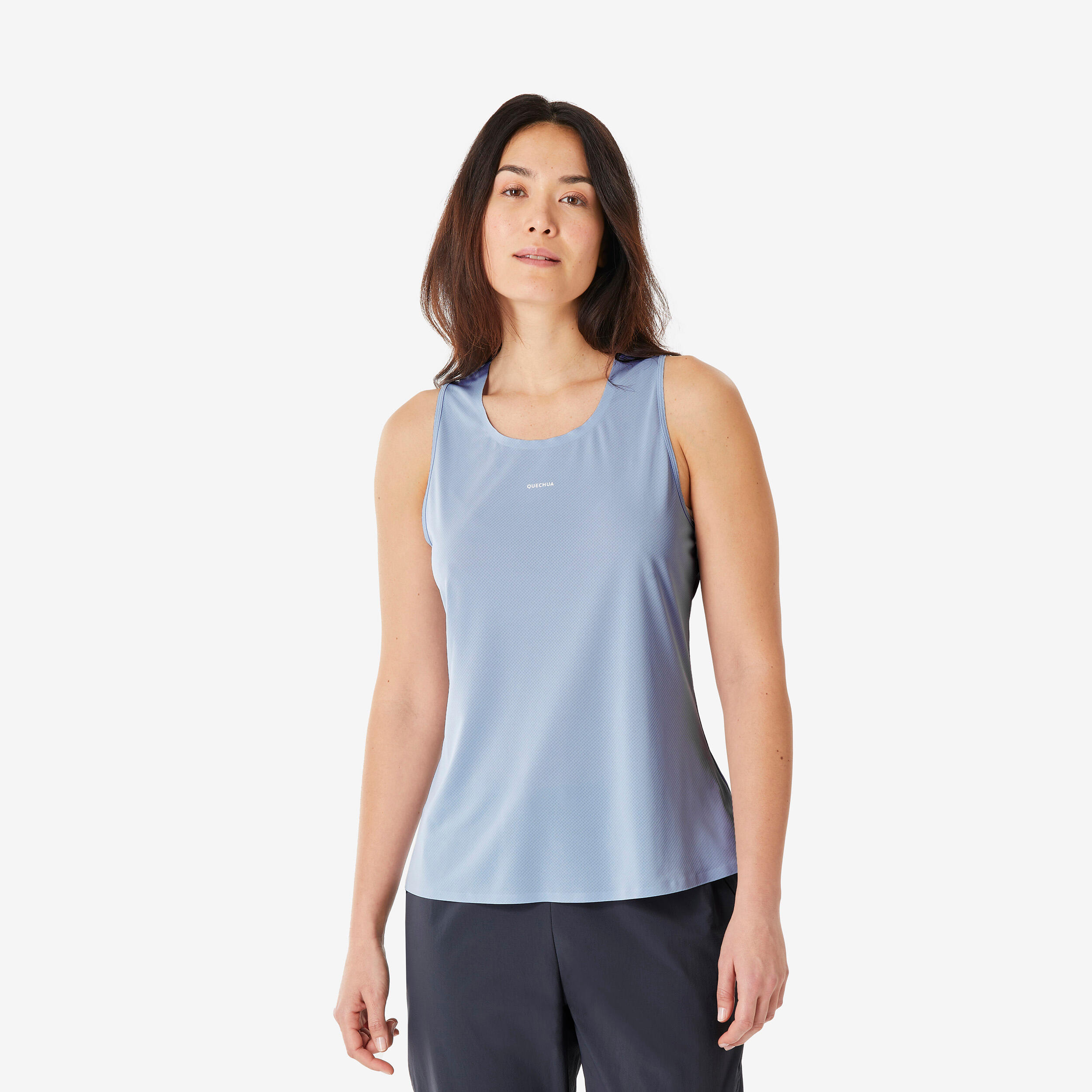 QUECHUA Canotta trekking donna MH500 verde