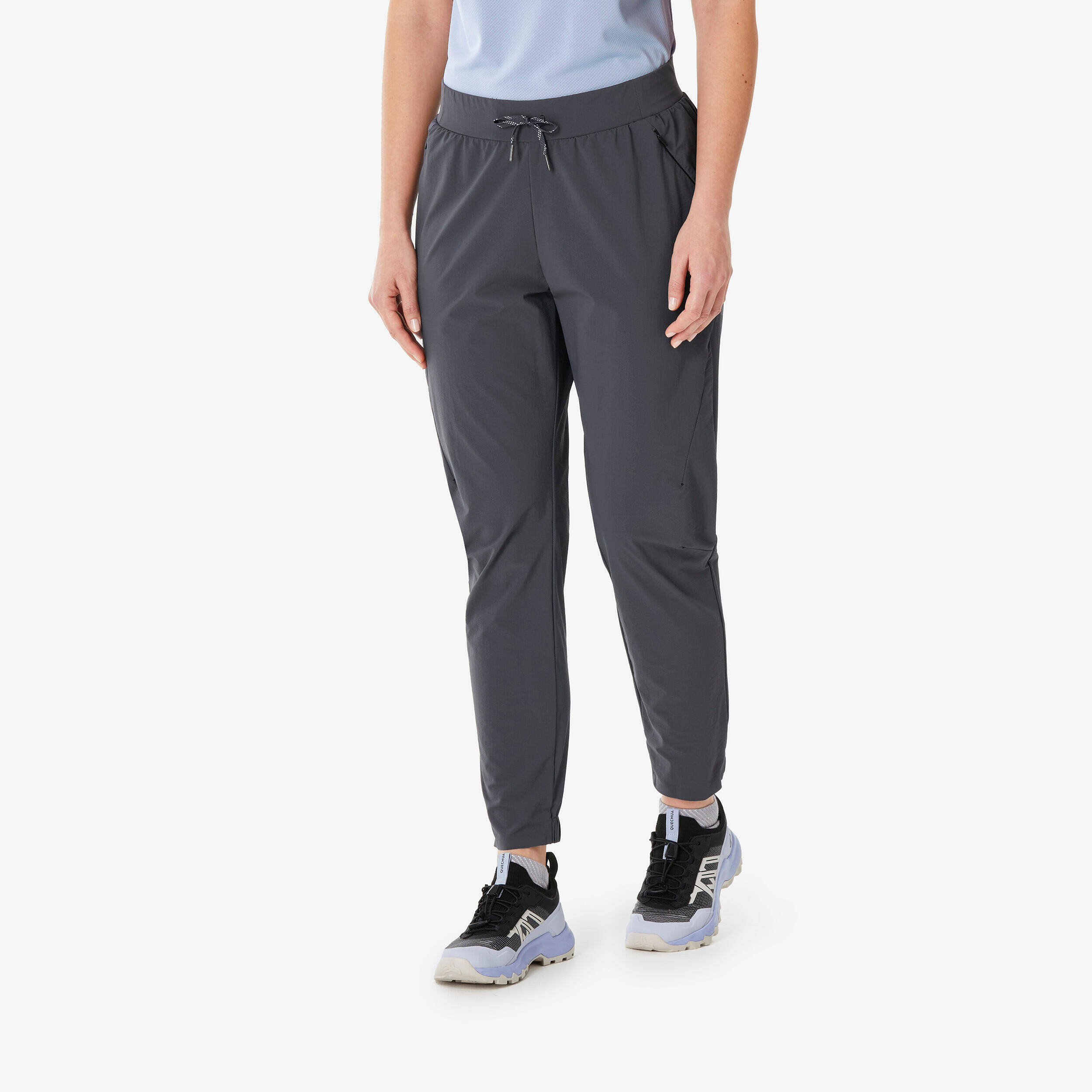 Women’s hiking trousers, MH500 Light - Dark grey -  3