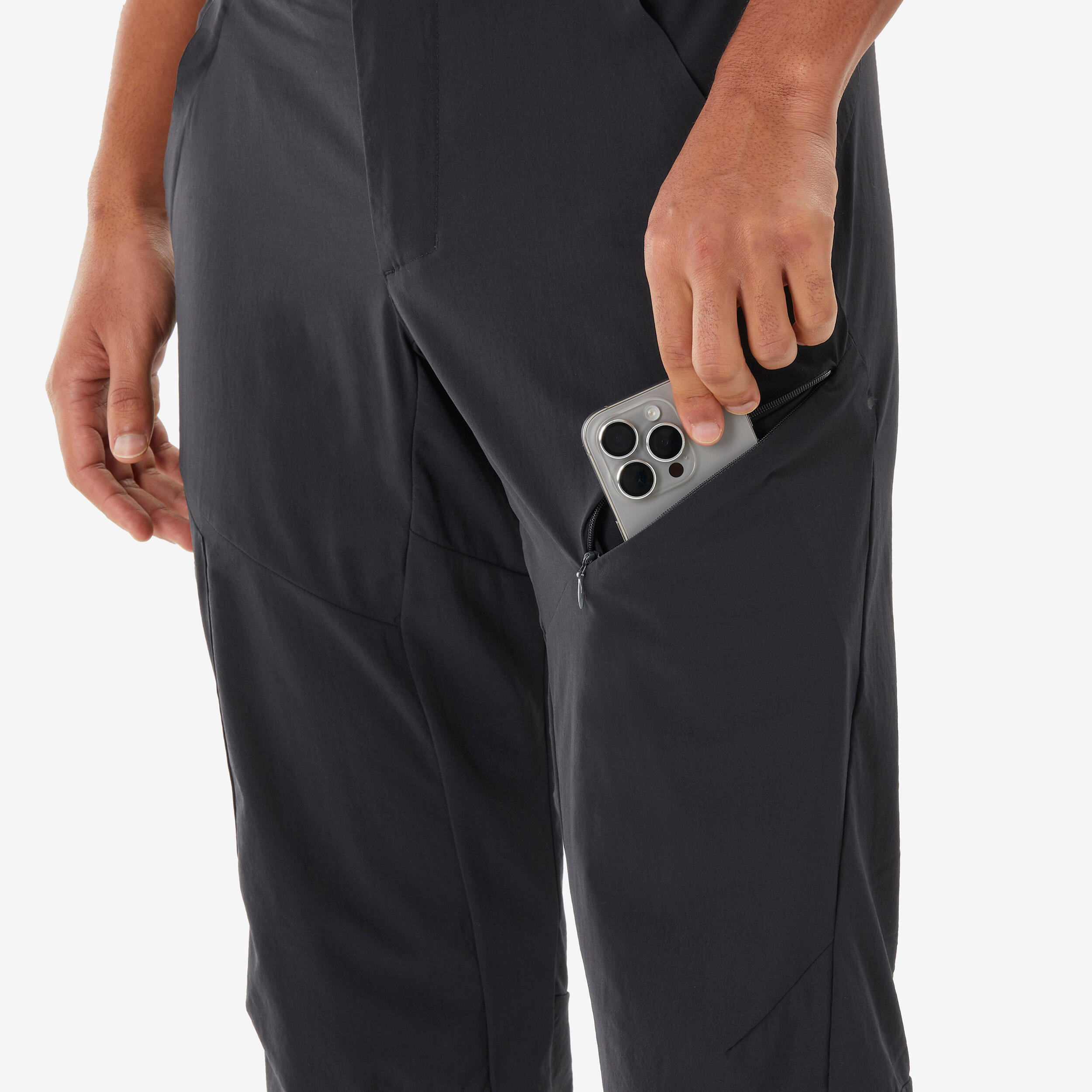 Pantalon de randonnée homme – MH 500 noir - QUECHUA