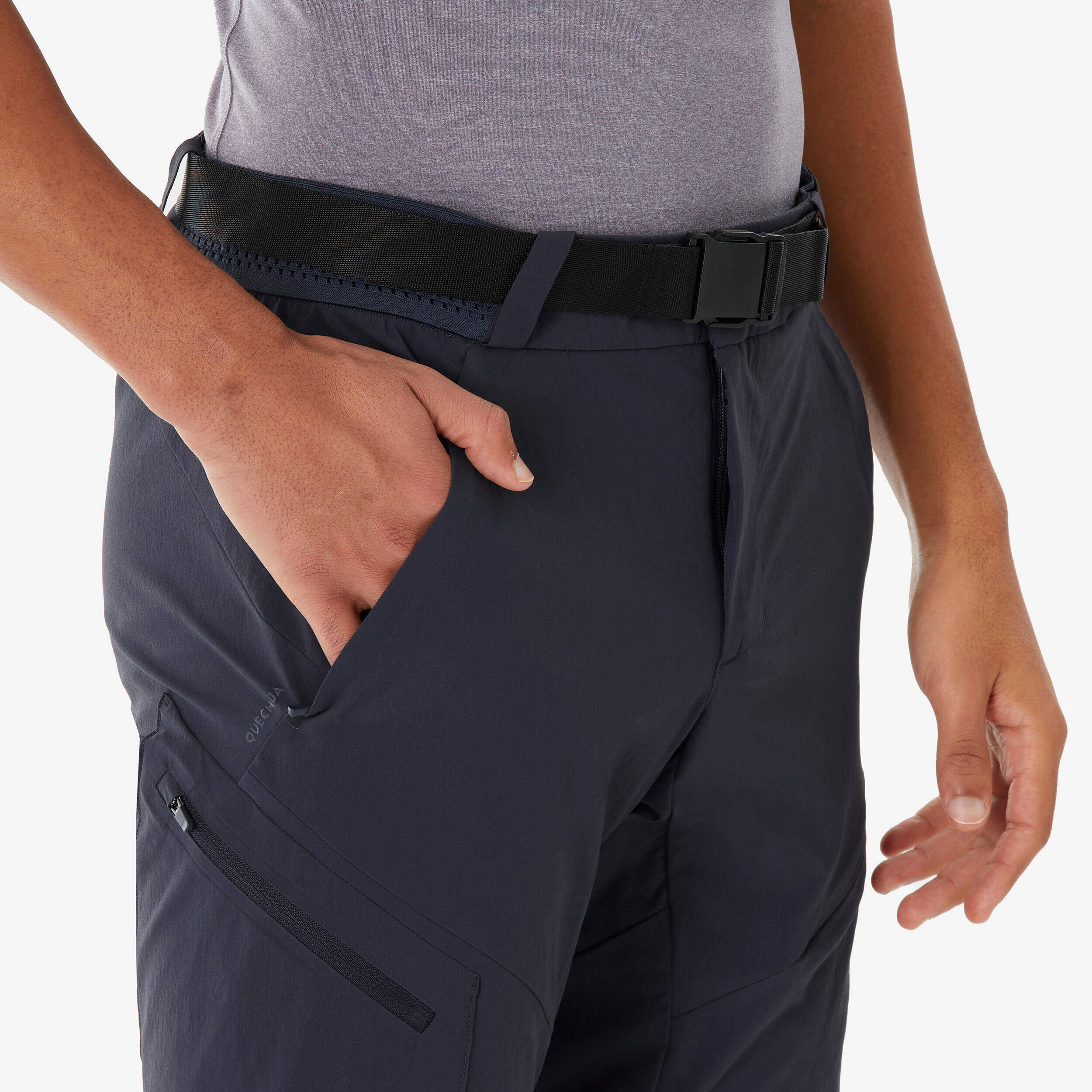Men’s Hiking Trousers, MH500 - Blue -  3