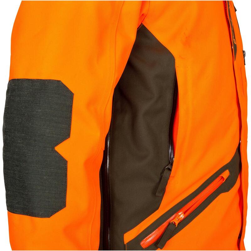 Stevige en waterdichte jas voor de jacht Supertrack 900 fluo-oranje