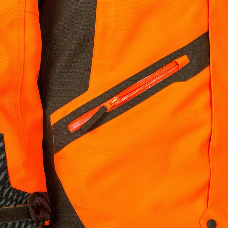 Stevige en waterdichte jas voor de jacht Supertrack 900 fluo-oranje