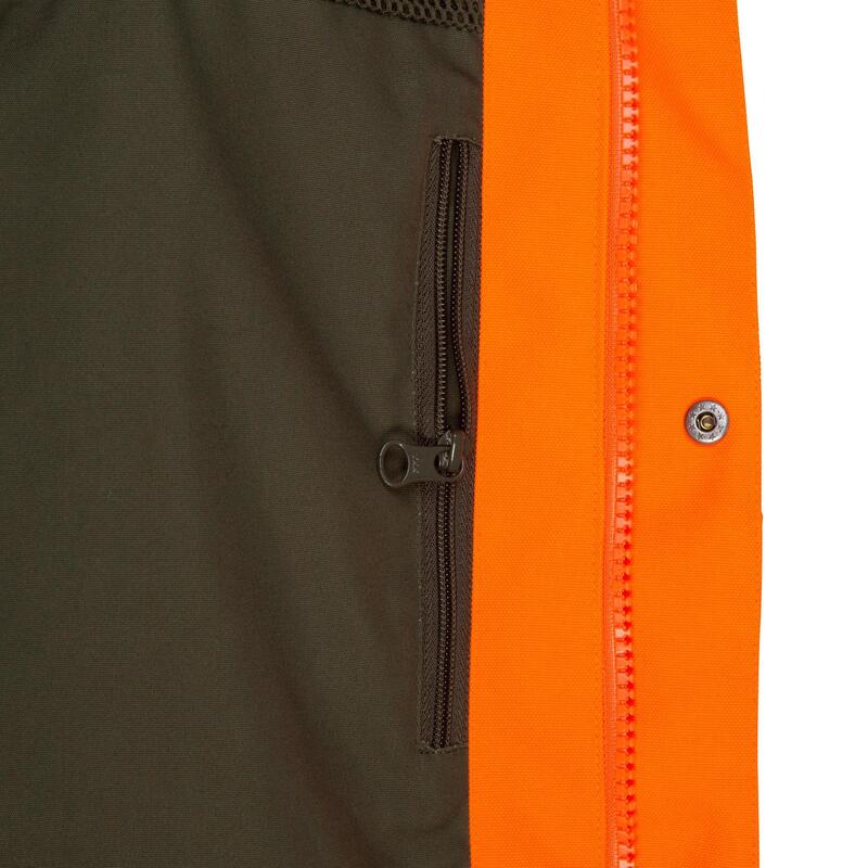 Chaqueta Caza Solognac Supertrack 900 Adulto Naranja Fluo Resistente Impermeable