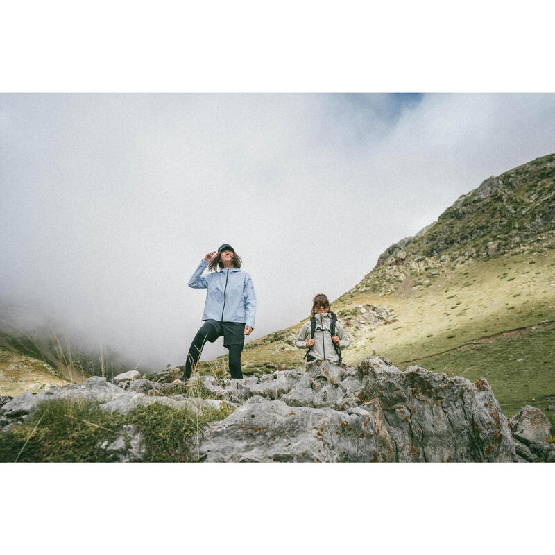 Chaqueta impermeable de montaña y trekking con capucha Mujer Quechua MH100