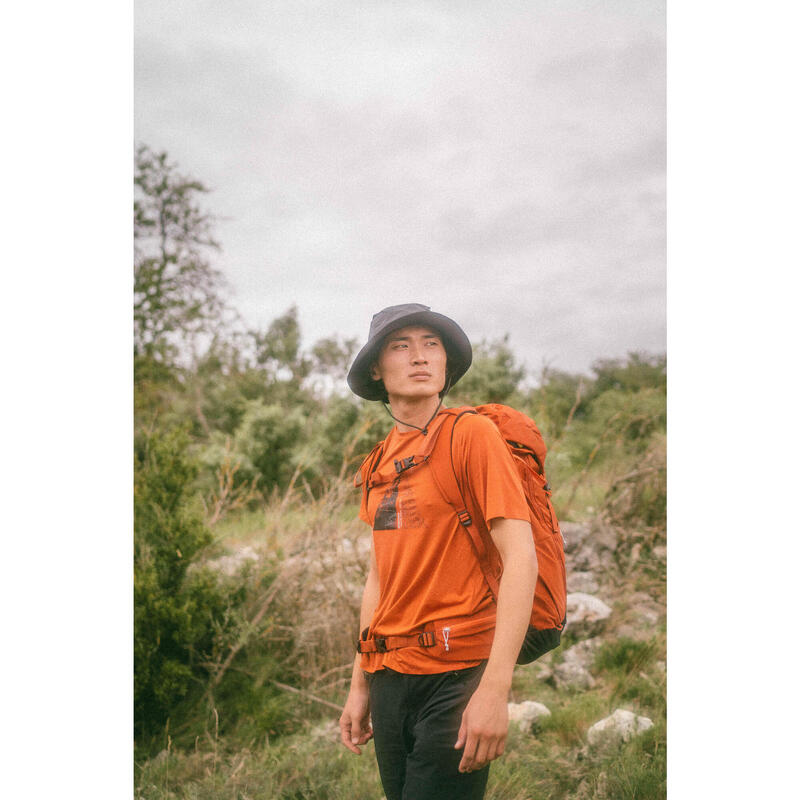 Tricou Drumeție la Munte MH500 Maro Bărbați