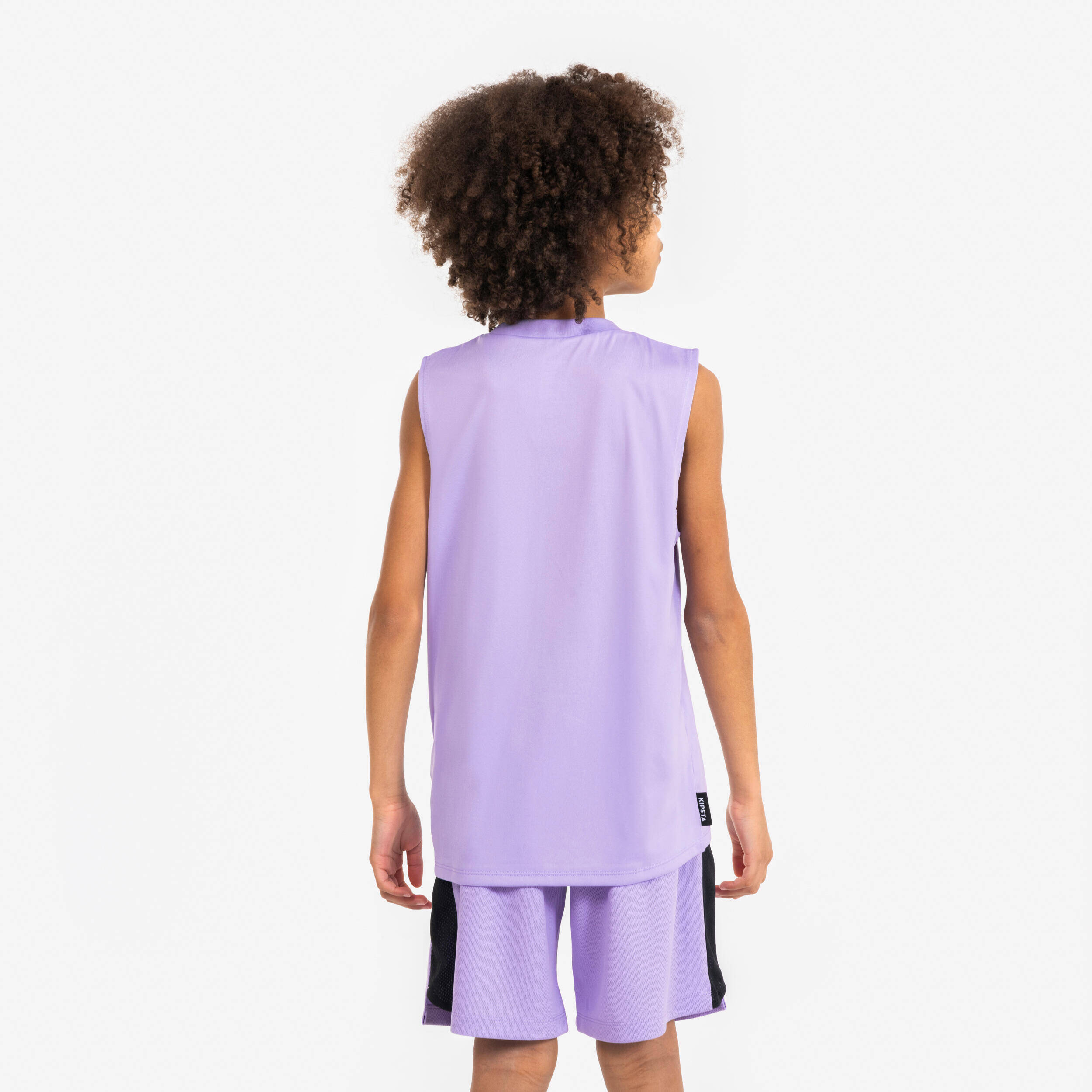 Kids Basketball Sleeveless TShirt TS500 Fast - Purple -  4