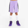 Kids' Basketball Shorts SH 500 - Purple