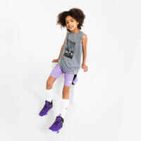 Kids' Sleeveless Basketball Jersey TS500 Fast - Grey