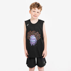 MAILLOT BASKETBALL SANS MANCHE ENFANT - TS500 FAST BLEU