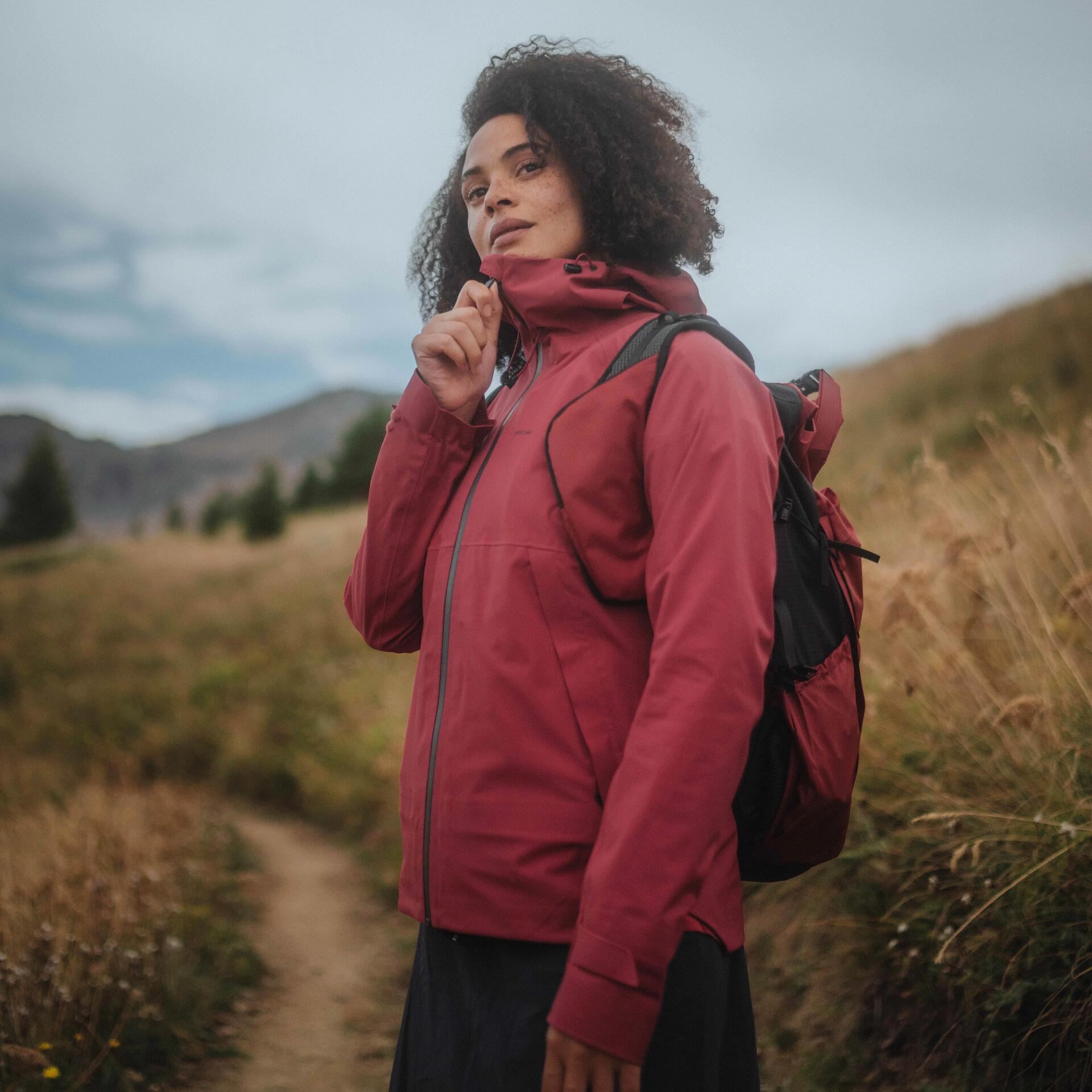 Women’s Waterproof Hiking Jacket - MH 500 Green
