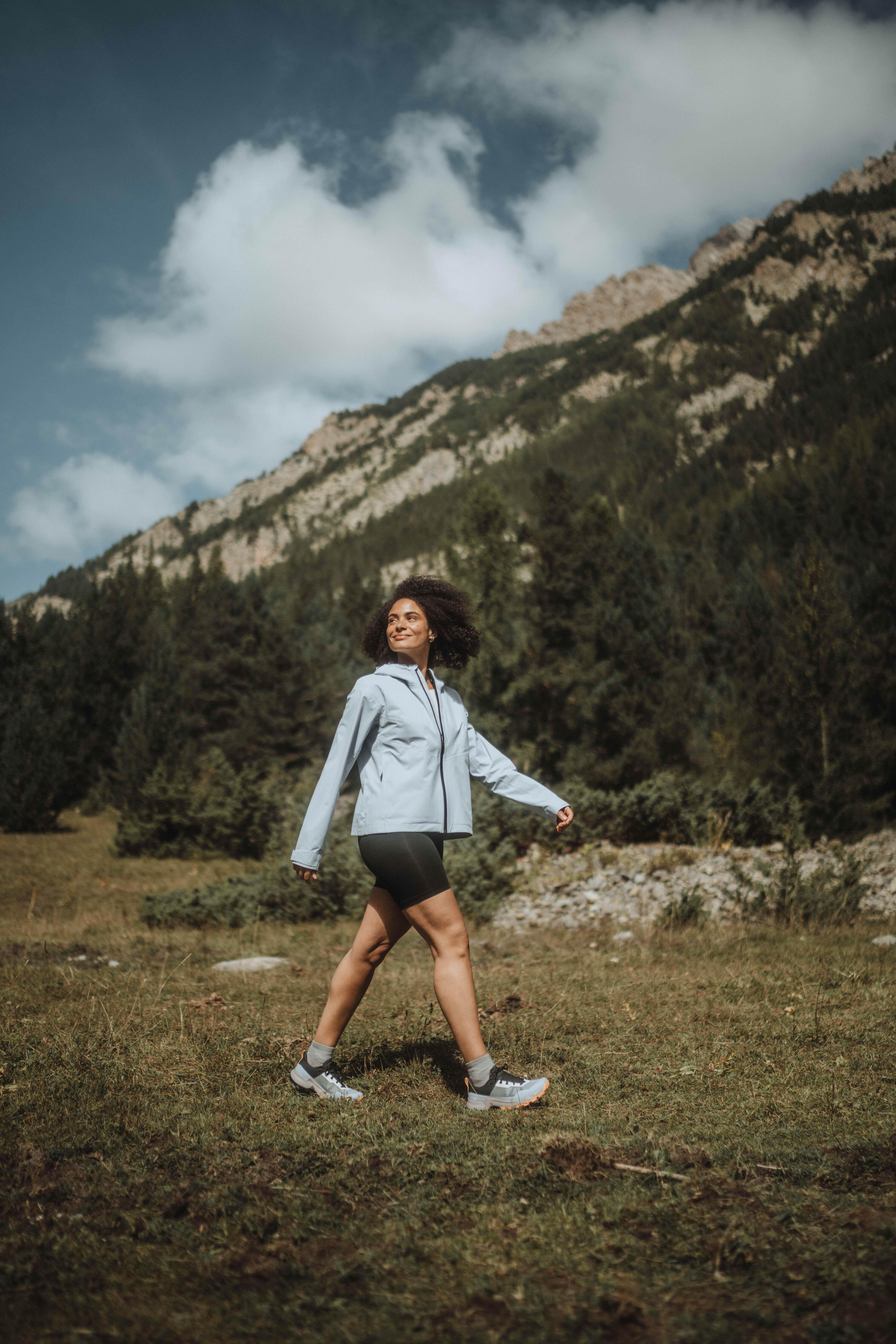 Waterdichte wandeljas voor dames MH100 paars 9/14