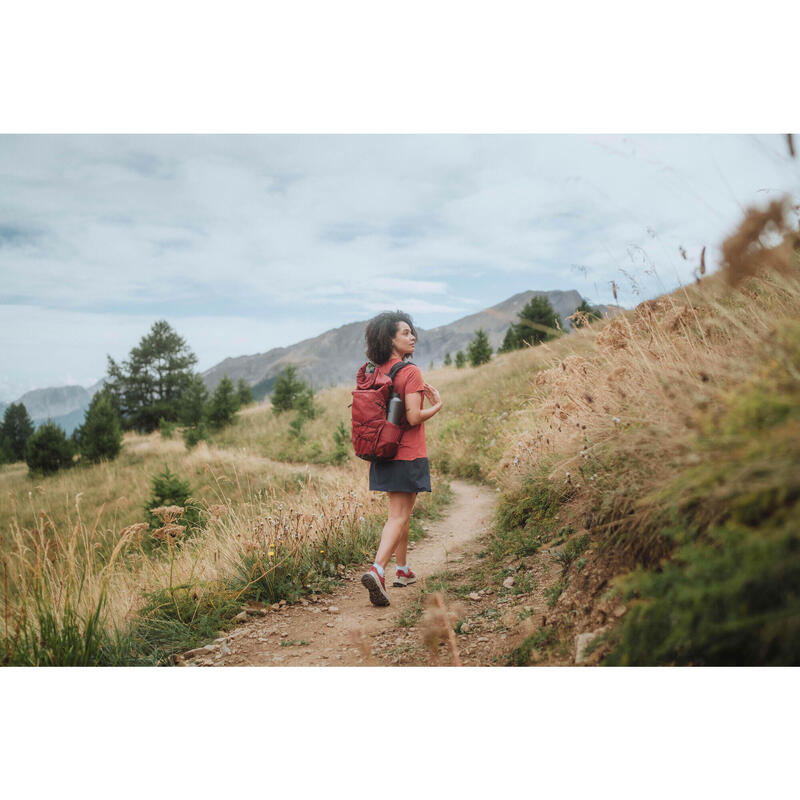 Chaussures de randonnée montagne - MH500 LIGHT rouge - femme