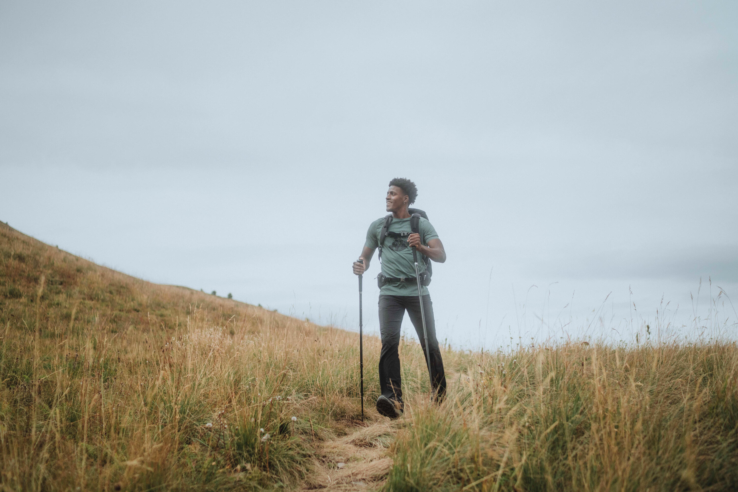 Pantaloni trekking uomo MH500 neri  13/14