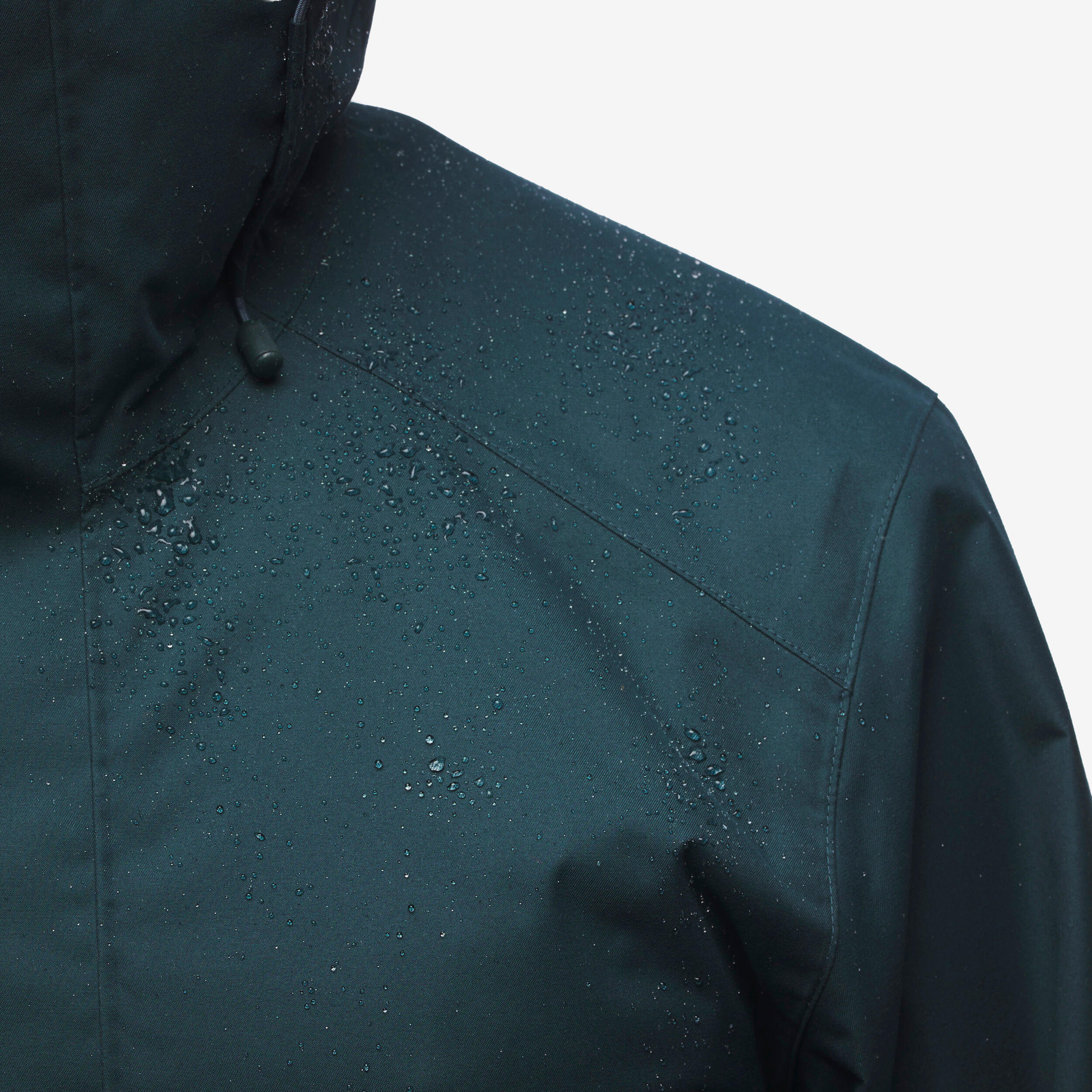 Men’s Hiking Long Jacket - NH 500 Green - QUECHUA
