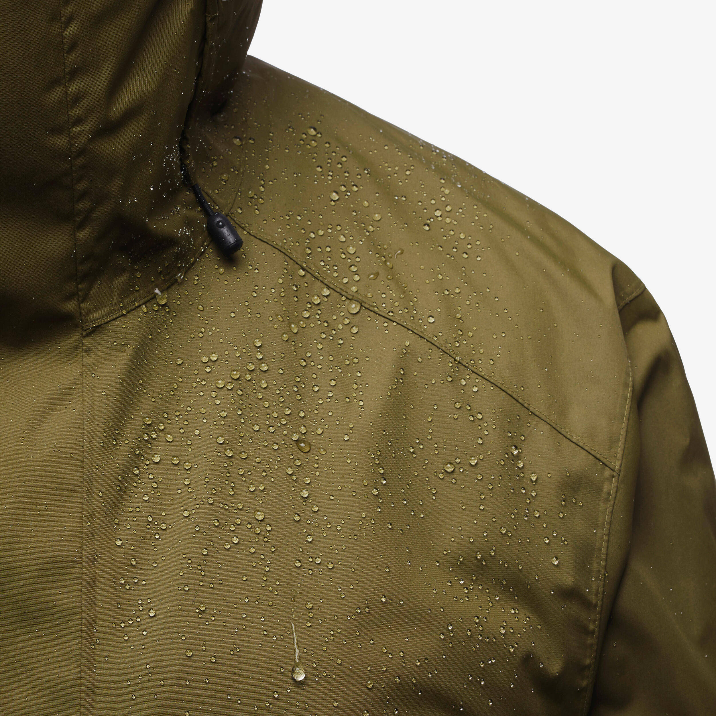 Men’s Hiking Long Jacket, NH500 - Olive -  3