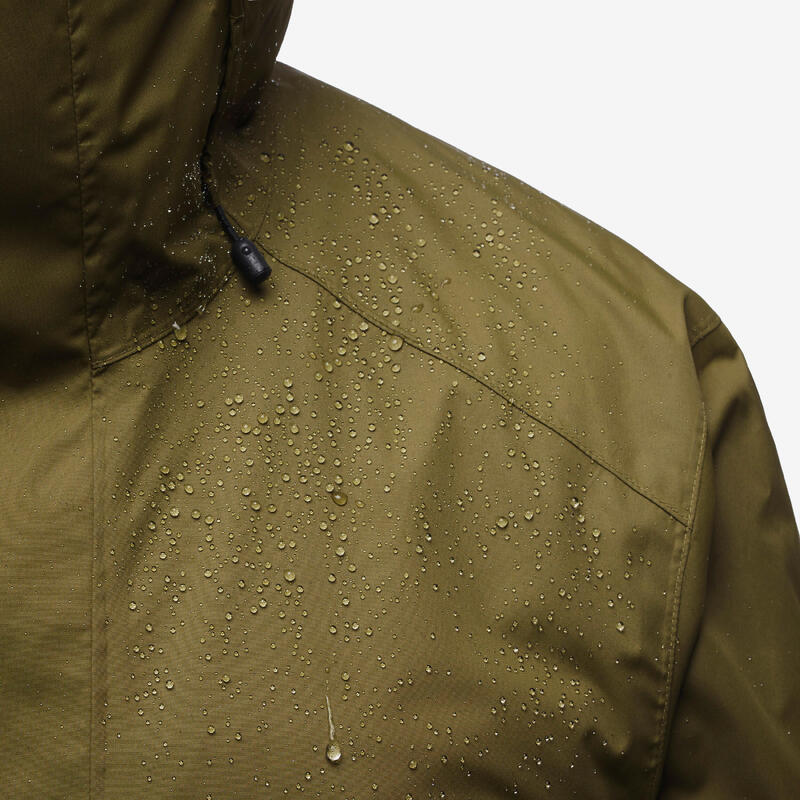 Veste longue de randonnée homme, NH500 olive