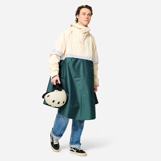 
      540 Visibility City Cycling Rain Poncho-Khaki/Beige
  