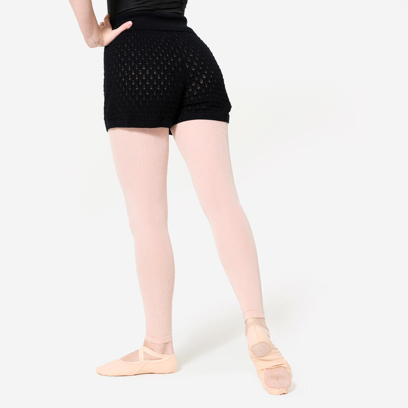 Short de danse d'entrainement femme, noir