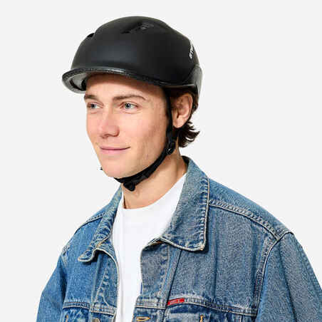 100 City Cycling Helmet Black