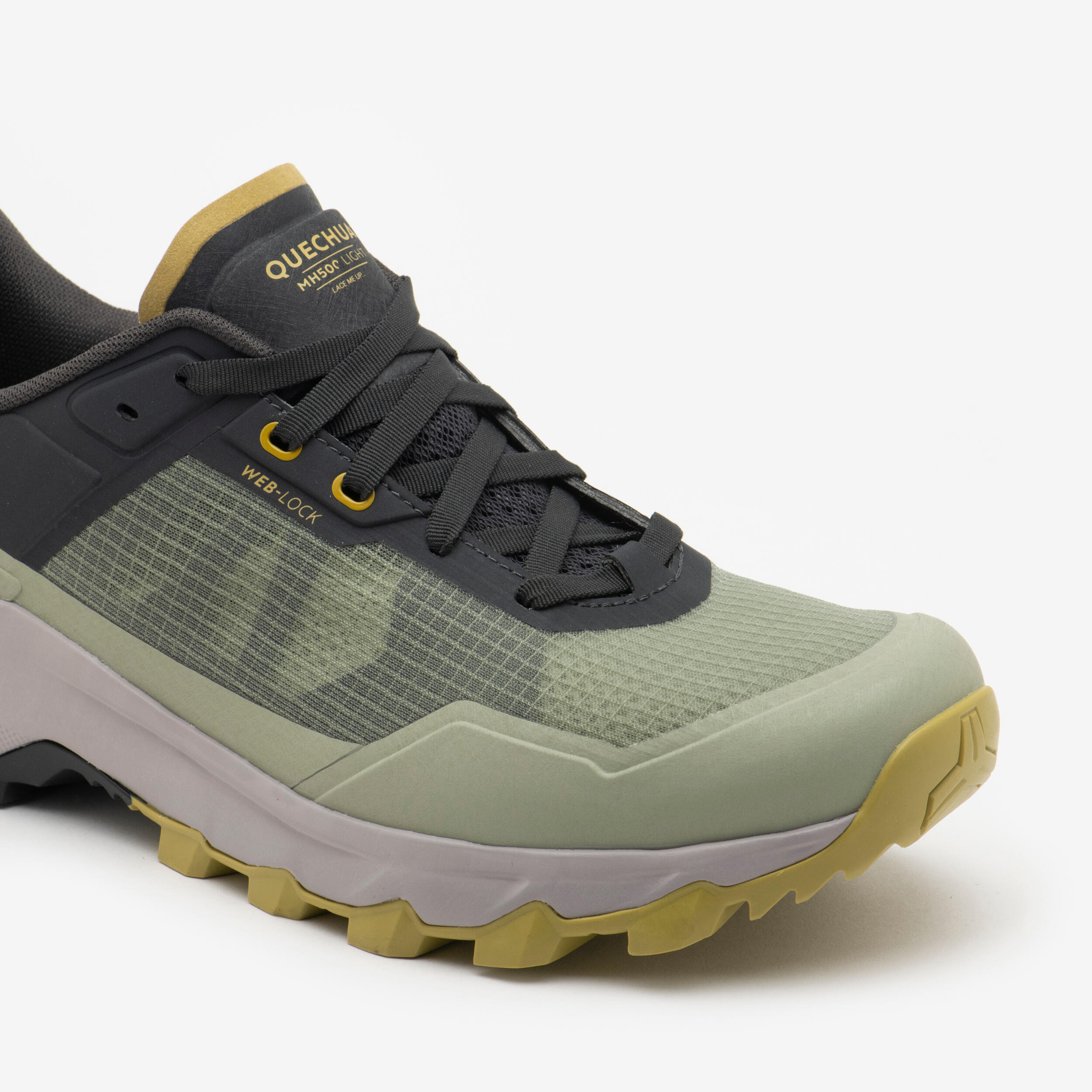 Lichte wandelschoenen MH500 Light voor heren kaki 3/6