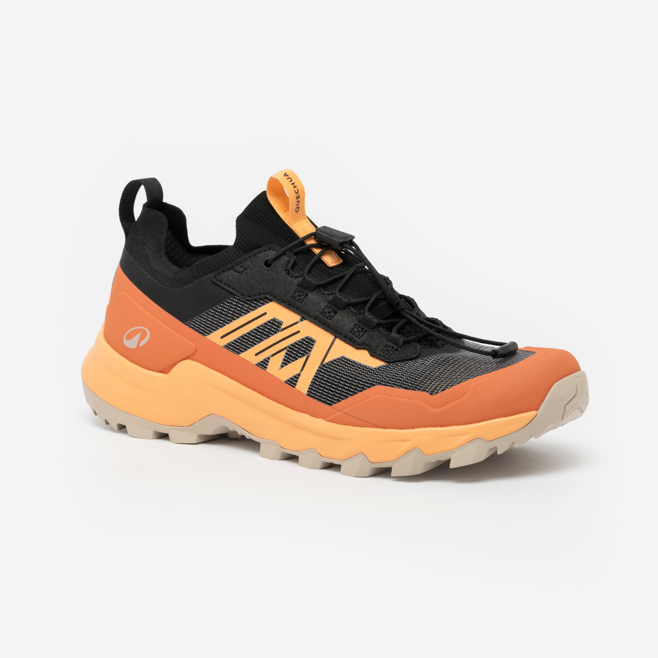 Men's Faster Hiking Boots MH500 - Black orange
