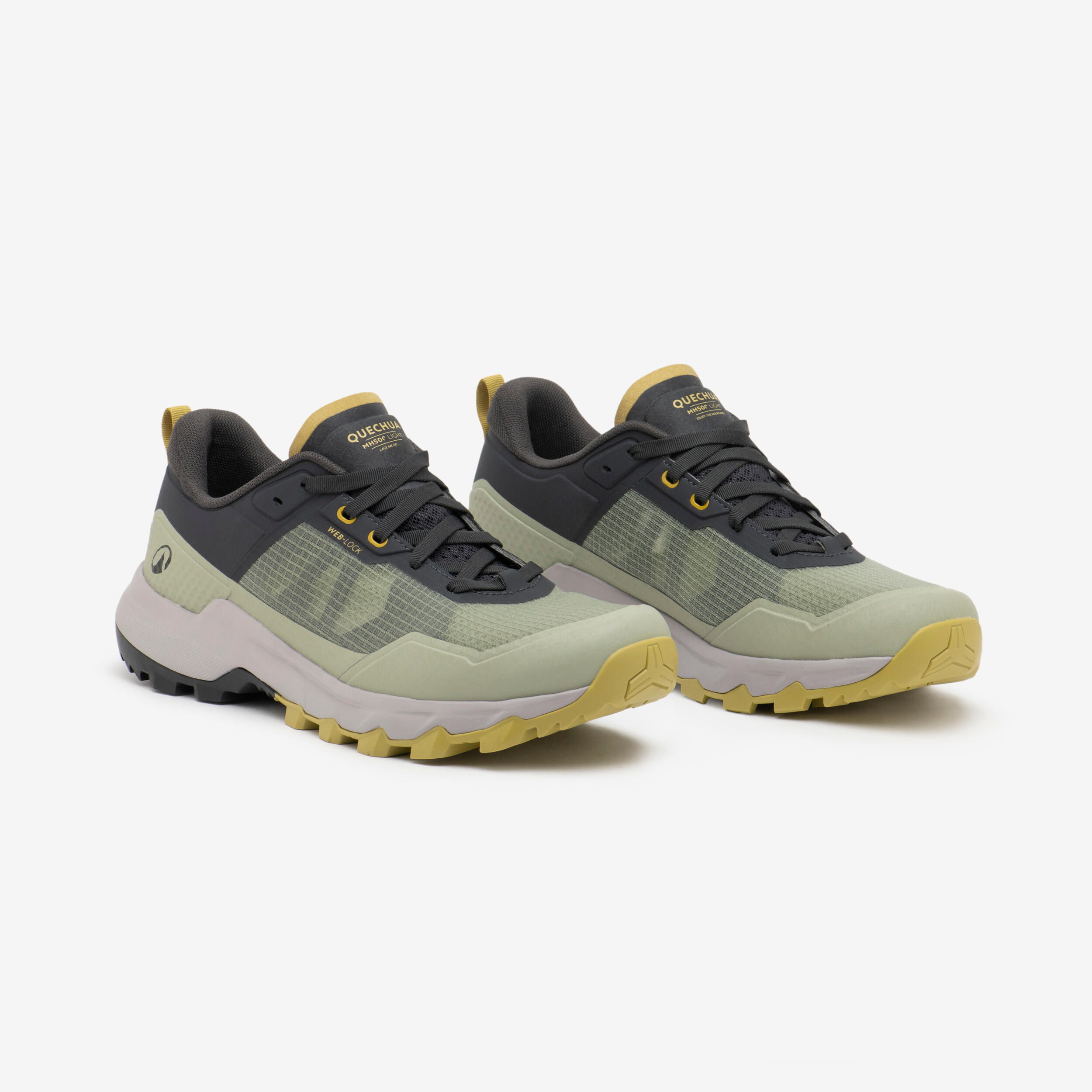 Lichte wandelschoenen MH500 Light voor heren kaki 2/6