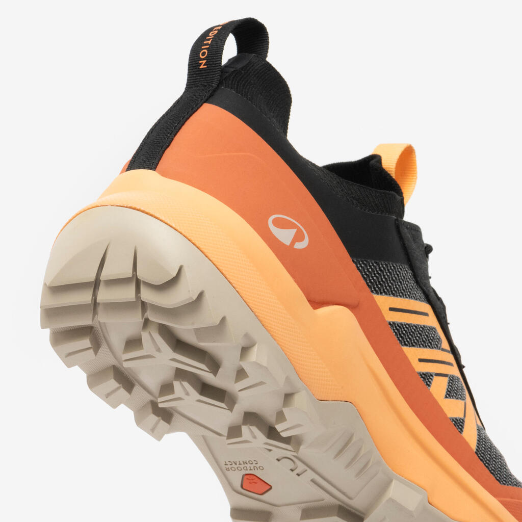 Men’s Faster Hiking Boots MH500 - Black orange