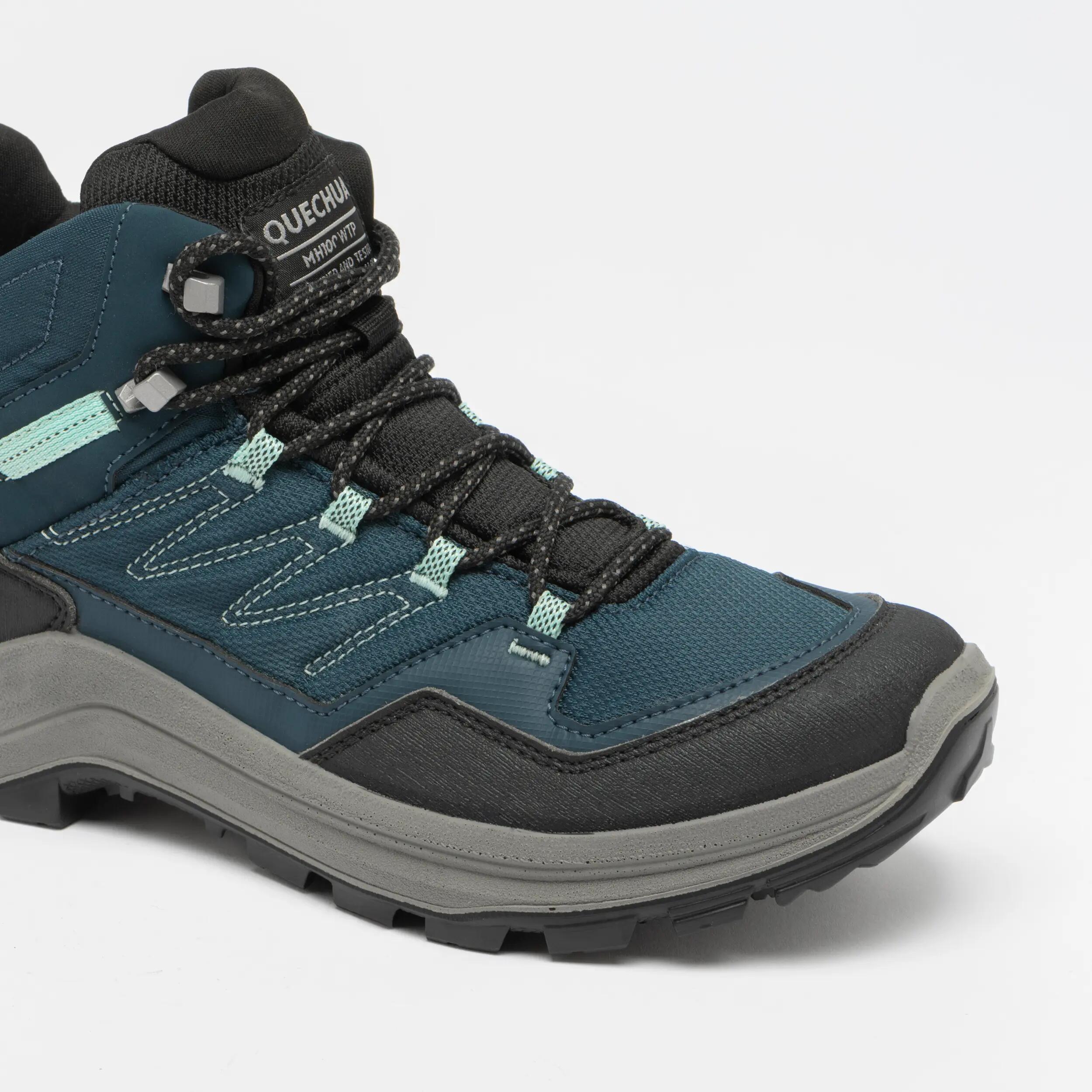 Women's Waterproof Walking Boots MH100 Grey 7/9