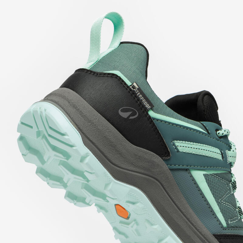 Chaussure de randonnée imperméable femme, MH100 vert