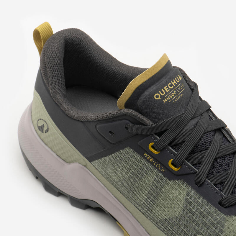 Chaussures de randonnée montagne légère homme, MH500 Light kaki
