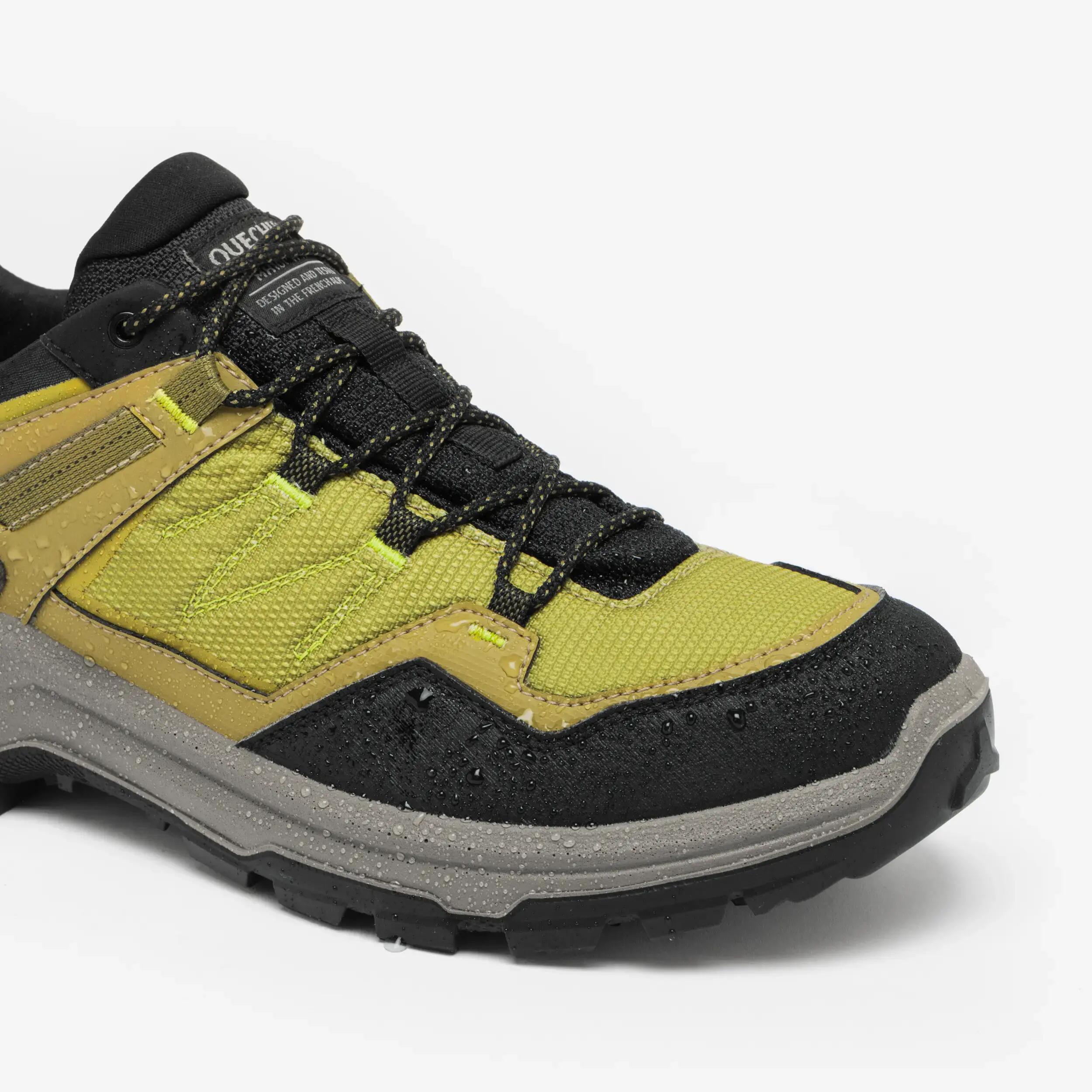 Men’s low-cut waterproof hiking boots, MH100 green -  3