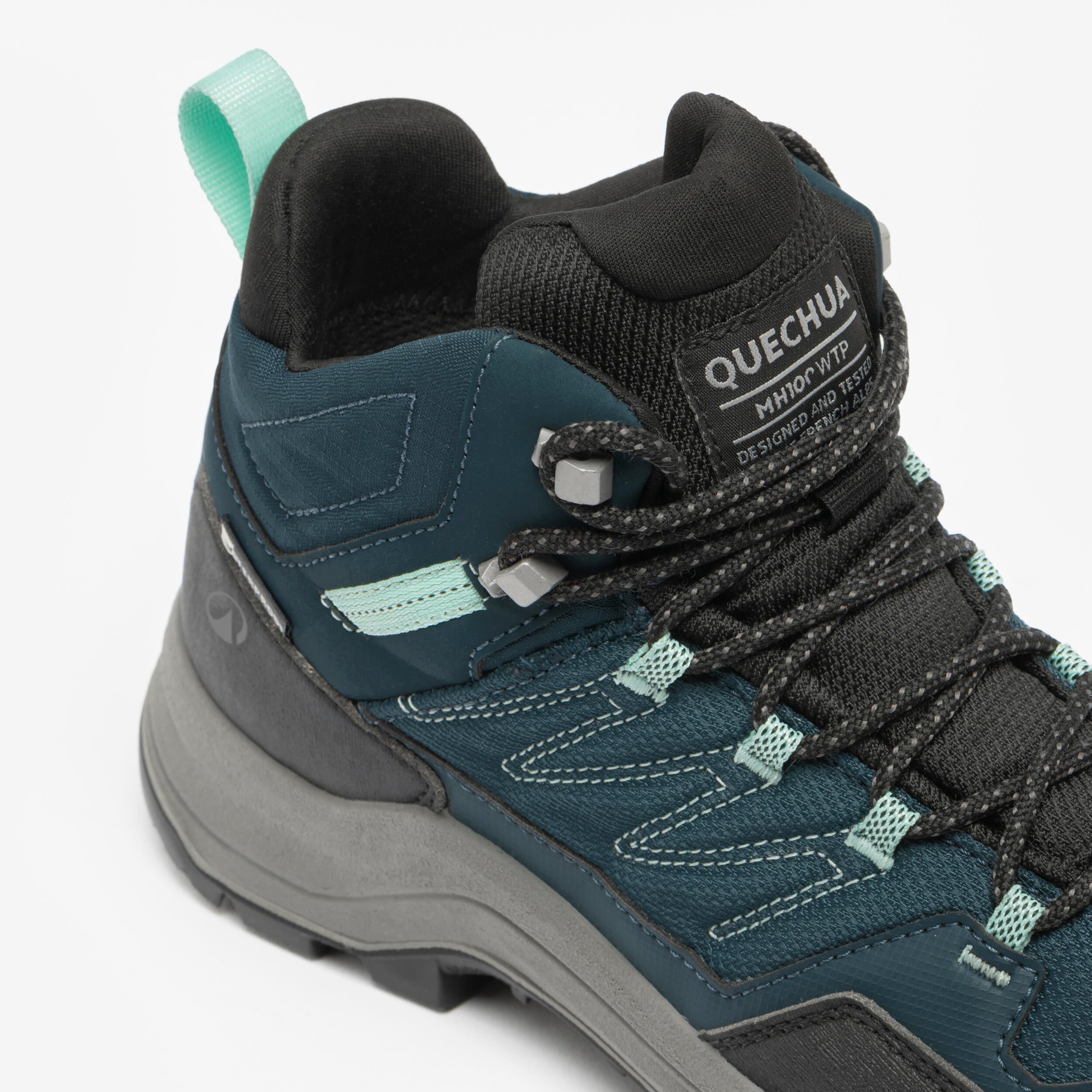 Women’s Waterproof Hiking Boots - MH 100 Mid - Green - QUECHUA