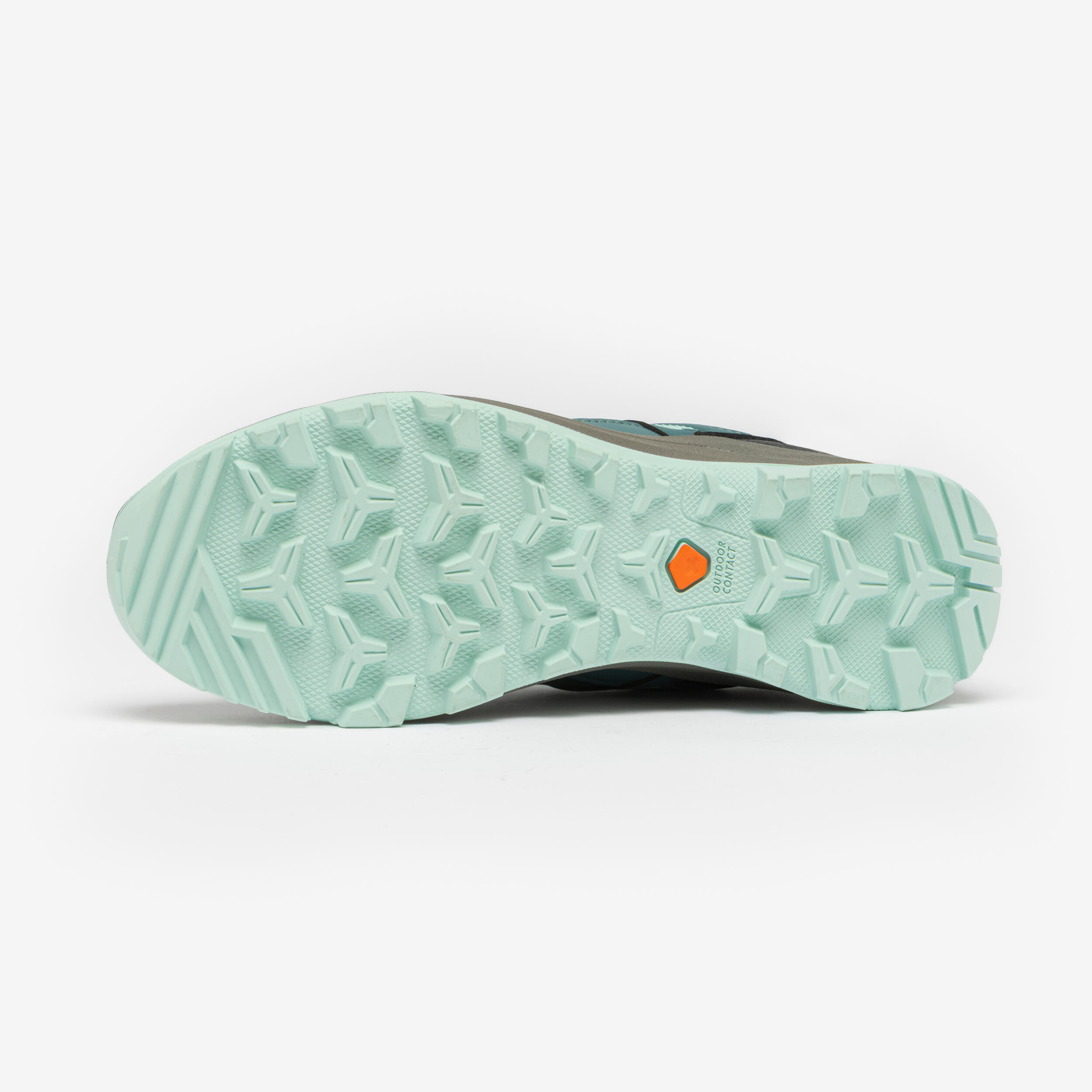 Waterdichte wandelschoenen voor dames MH100 groen 3/8