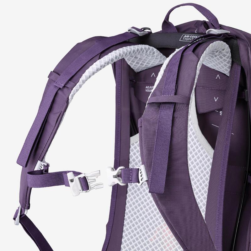 Sac à dos de randonnée ventilé 25L, MH500 violet