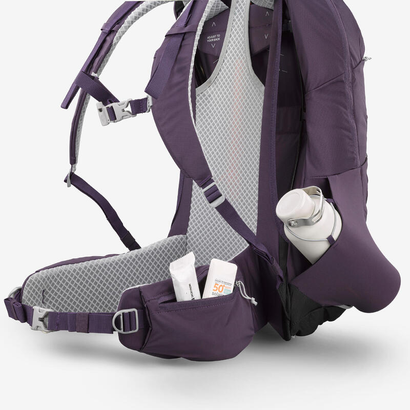 Sac à dos de randonnée ventilé 25L, MH500 violet