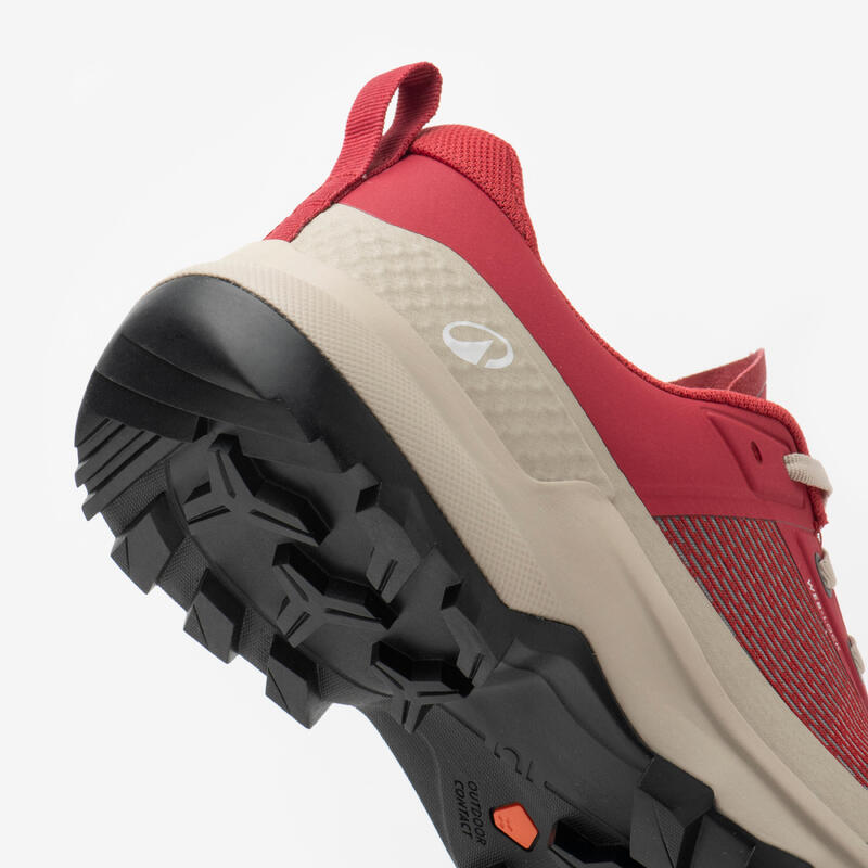 Chaussures de randonnée montagne - MH500 LIGHT rouge - femme